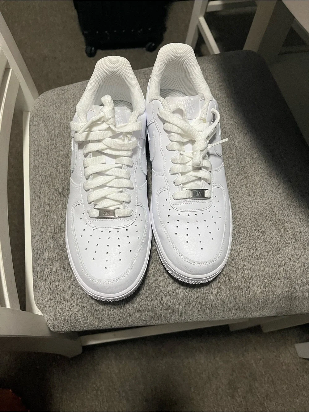 Nike White Low-Top Leather Sneakers